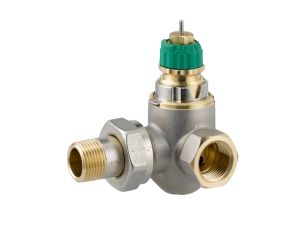 Danfoss Zawory grzejnikowe, RA-DV, Dynamiczny (niezależny od ciśnienia), DN 10, Podwójny kątowy prawy - 013G7717