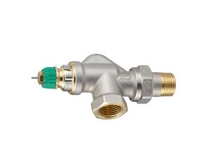 Danfoss Zawory grzejnikowe, RA-DV, Dynamiczny (niezależny od ciśnienia), DN 15, Kątowy poziomy, D - 013G7710