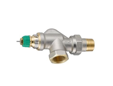 Danfoss Zawory grzejnikowe, RA-DV, Dynamiczny (niezależny od ciśnienia), DN 15, Kątowy poziomy, D - 013G7710