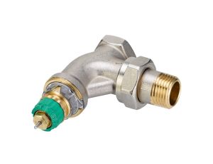 Danfoss Zawory grzejnikowe, RA-DV, Dynamiczny (niezależny od ciśnienia), DN 15, Kątowy, F - 013G7713