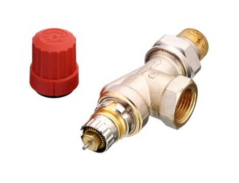 Danfoss Zawory grzejnikowe, RA-N, Przepływ normalny, DN 15, Kątowy poziomy, D - 013G0153