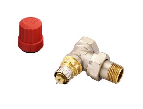 Danfoss Zawory grzejnikowe, RA-N, Przepływ normalny, DN 15, Kątowy, F - 013G0013