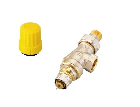 Danfoss Zawory grzejnikowe, RA-UN, Przepływ niski, DN 10, Kątowy poziomy, D - 013G3041