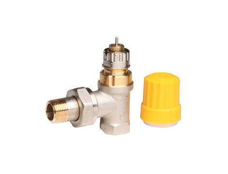 Danfoss Zawory grzejnikowe, RA-UN, Przepływ niski, DN 10, Kątowy, D - 013G3001