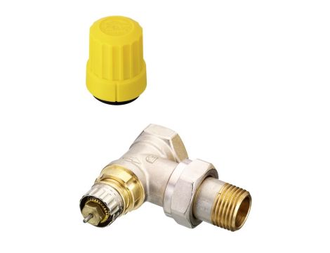 Danfoss Zawory grzejnikowe, RA-UN, Przepływ niski, DN 15, Kątowy, D - 013G3003