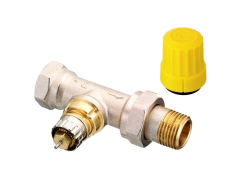 Danfoss Zawory grzejnikowe, RA-UN, Przepływ niski, DN 15, Prosty, D - 013G3004