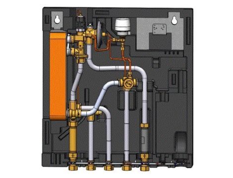 Danfoss EvoFlat WSS, Typ 1, 10 bar, 95 °C, Nazwa regulatora CWU: TPC-M, Termostat - 145G0190