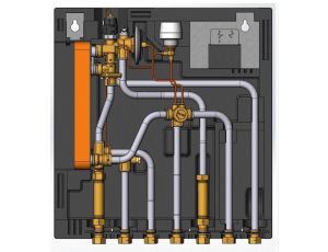 Danfoss EvoFlat FSS, Typ 3, 10 bar, 95 °C, Nazwa regulatora CWU: TPC-M, Termostat - 145B0071