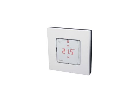 Danfoss Regulacja ogrzewania podłogowego, Danfoss Icon, Bezprzewodowy termostat pokojowy z czujnikiem podczerwieni, 3.0 V, Liczba kanałów: 0, Naścienny - 088U1082