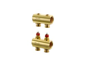 Danfoss Rozdzielacz FHF, Mosiądz, Liczba przyłączy kolektorów ogrzewania [pętle] [Max.]: 2, 10 bar - 088U0502