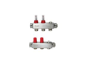 Danfoss Rozdzielacz SSM-F, Stal nierdzewna, Liczba przyłączy kolektorów ogrzewania [pętle] [Max.]: 2, 6 bar - 088U0752