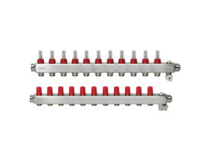 Danfoss Rozdzielacz SSM-F, Stal nierdzewna, Liczba przyłączy kolektorów ogrzewania [pętle] [Max.]: 11, 6 bar - 088U0761