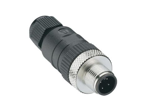 Złącze do samokonfekcjonowania M12 męskie proste 4-pinowe z gwintowanym złączem montaż z zaciskami śrubowymi RSC 4/7