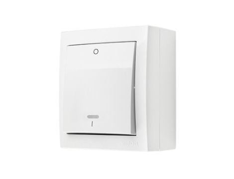 Simon Aquaclick Łącznik dwubiegunowy z podświetleniem, 10 AX, 250 V biały ACW2L/11