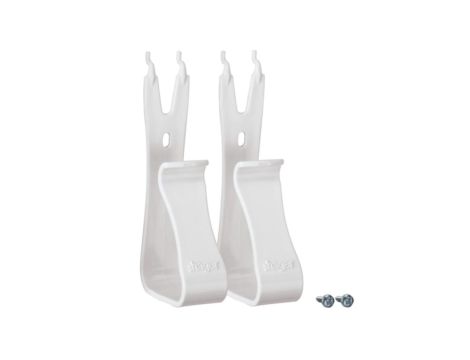 2x uchwyt dla urządzeń multimedialnych, plastikowy, biały VZ02MM