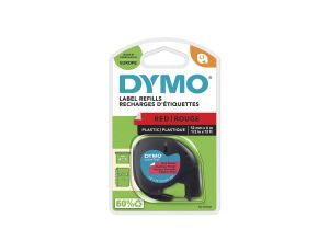 Taśma DYMO LT plastikowa 12mm / 4m czerwona 91203
