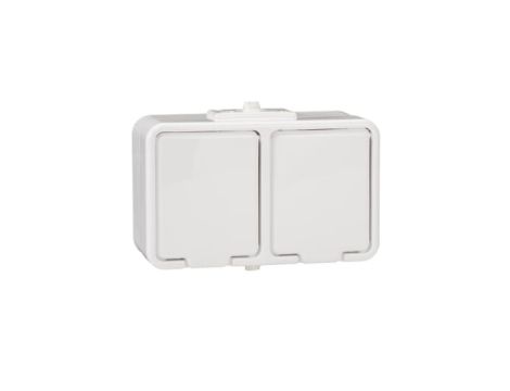 CEDAR GNIAZDO PODWÓJNE Z UZIEMIENIEM N/T BIAŁE