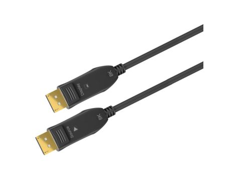 Kabel łączący światłowodowy DisplayPort 1.4 Hybrid, - Długość kabla 30 m