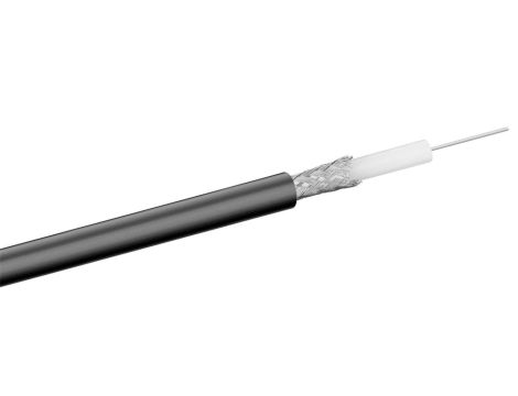 Kabel koncentryczny RG 59, ekranowanie 2x, 100 m, czarny