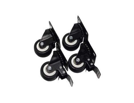 Komplet kół do szaf stojących EmiterNet (2x kółko skrętne, 2x kółko skrętne z hamulcem) M12, EM/ZSK4-M12