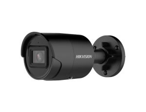 Kamera IP 4 MPX AcuSense. obiektyw: 2.8mm. Tuba. czarna obudowa. IR 40m. Mikrofon + SD. IP67