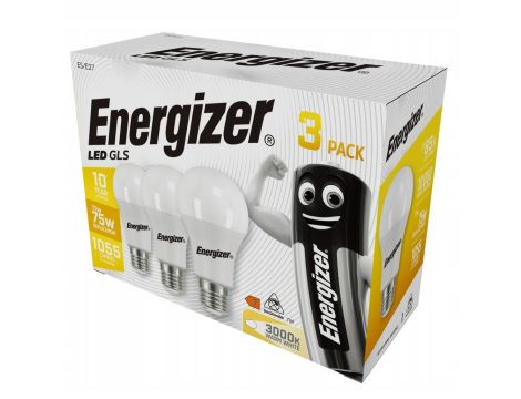ENERGIZER ŻARÓWKA BULB 11W / 75W E27 1055LM BARWA CIEPŁA 3szt