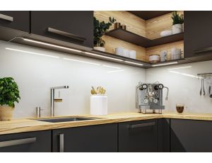 Zestaw przedłużający opraw podszafkowych czujnik zbliżeniowy LED Tunable White 2x4W 350x26mm 2x350lm 24V chrom mat / aluminium