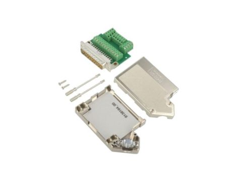 SUBCON25/M-SH D-Sub, il.pinów: 25, wtyk, męskie, na przewód, kątowe, zacisk śrubowy