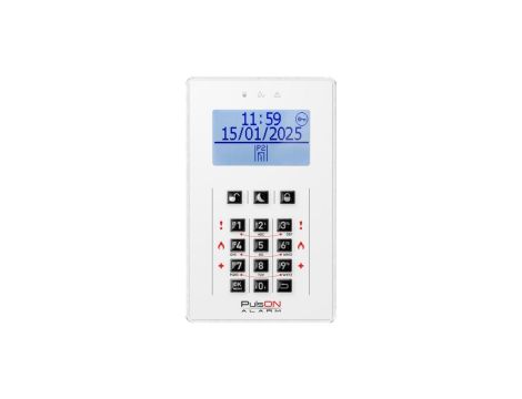 Klawiatura LCD/C z gumowymi przyciskami w kolorze białym PULSON LCD/C WH