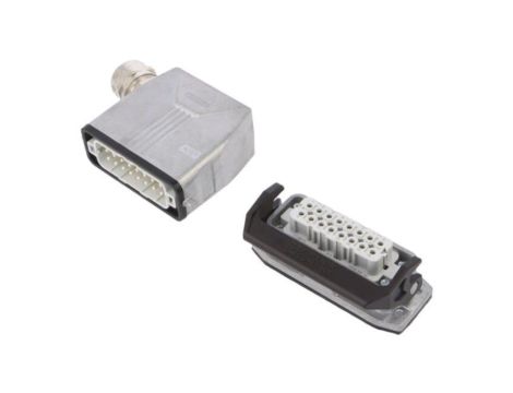 HCSTAA16PTBWSHSM25 Złącze HDC, męskie + żeńskie, il.pinów: 16, 16A, 250V, HDC, 16+PE, M25