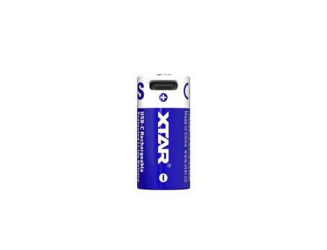 akumulator Xtar 16340 / R-CR123 3,7V Li-ion 900mAh z zabezpieczeniem z portem USB-C