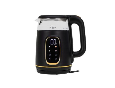Czajnik Adler 2200W 1,7L z reg temp AD1305BG czarno-złoty