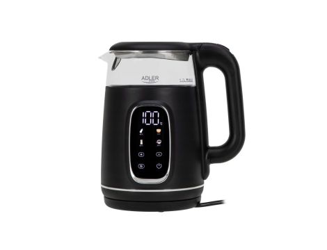 Czajnik Adler 2200W 1,7L z reg temp AD1305BS czarno-srebrny