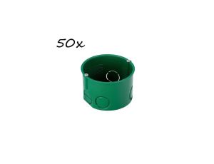 Puszka podtynkowa końcowa fi 60 płytka z wkrętami zielona EDO /50szt/.