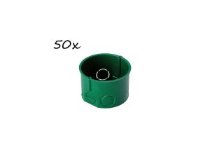 Puszka podtynkowa końcowa fi 60 płytka bez wkrętów zielona EDO /50szt./