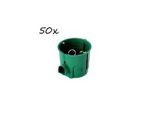 Puszka podtynkowa łączeniowa fi 60 głęboka z wkrętami zielona EDO777894 EDO /50szt./