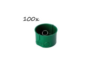 Puszka podtynkowa końcowa fi 60 płytka bez wkrętów zielona EDO /100szt./