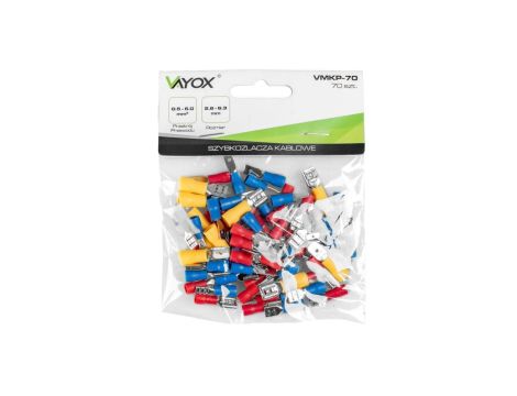 Konektory izolowane męskie + żeńskie zestaw 70 szt. VMKP-70 Vayox