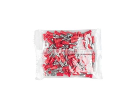 Konektor płask izolowany żeński 0,5-1,5mm2 2,8mm czerwony 100 szt. VA0384 Vayox
