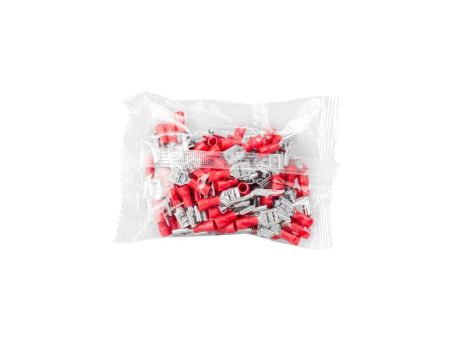 Konektory izolowane żeńskie 0,5-1,5mm2 6,3mm czerwone 100 szt. VA0386 Vayox
