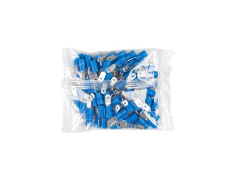 Konektory izolowane Męskie 1,5-2,5mm2 4,8mm niebieskie 100 szt. VA0394 Vayox