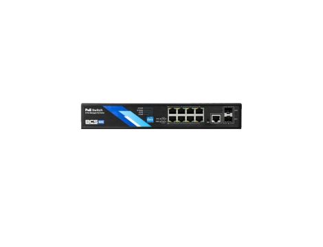 Switch PoE 8-portowy 1Gbps + 2xSFP BCS-B-SP08G-2SFP-M