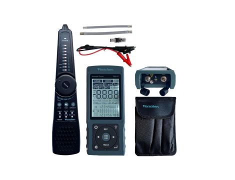 Tester kabli sieciowych RJ45 PREMIUM z pomiarem PoE, mocy optycznej długości przewodu FORSCHER FS8107