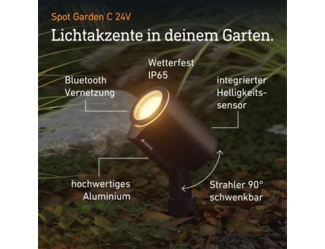 Oprawa ogrodowa wbijana SPOT GARDEN 24V SC LEDz czujnikiem 7,84W 363lm 1800-4000K RGBWW  IP65  IK03 antracyt / aluminium - 10