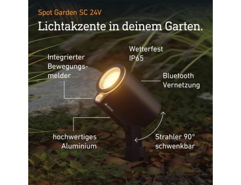 Oprawa ogrodowa wbijana SPOT GARDEN 24V SC LEDz czujnikiem 7,84W 363lm 1800-4000K RGBWW  IP65  IK03 antracyt / aluminium - 2