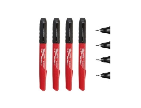 Marker budowlany 4 szt czarny INKZALL MILWAUKEE 48-22-3154