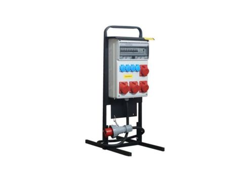 Rozdzielnica budowlana ERB 63AWN1 na stojaku, IP54, gniazda: 2x CEE 32A, 2x CEE16A, 4x GS 230V