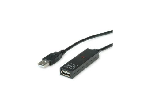 VALUE Aktywny przedłużacz USB 2.0, czarny, 30 m