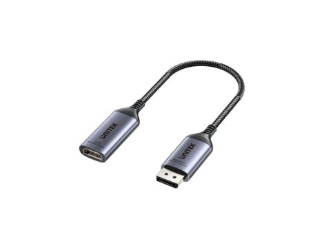 UNITEK Adapter DisplayPort 1.4 / HDMI 2.1 FHD@60 (wtyk / gniazdo) 15cm