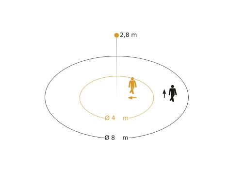 Czujnik obecności i zmierzchu  PD-8 ECO Dali-2 IPD podtynkowy IP20 okrągły czarny - 2